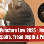 UK Tyre Puncture Law 2025 – New Rules for Repairs, Tread Depth & Penalty