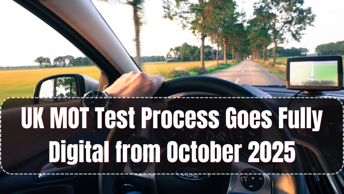 UK MOT Test Process Goes Fully Digital from October 2025