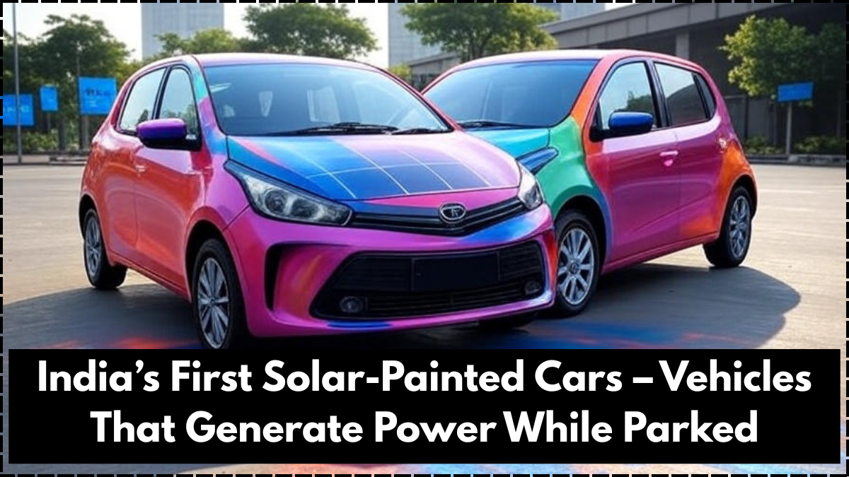 India’s First Solar-Painted Cars – Vehicles That Generate Power While Parked