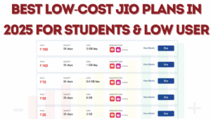 Best Low-Cost Jio Plans in 2025 for Students & Low Users